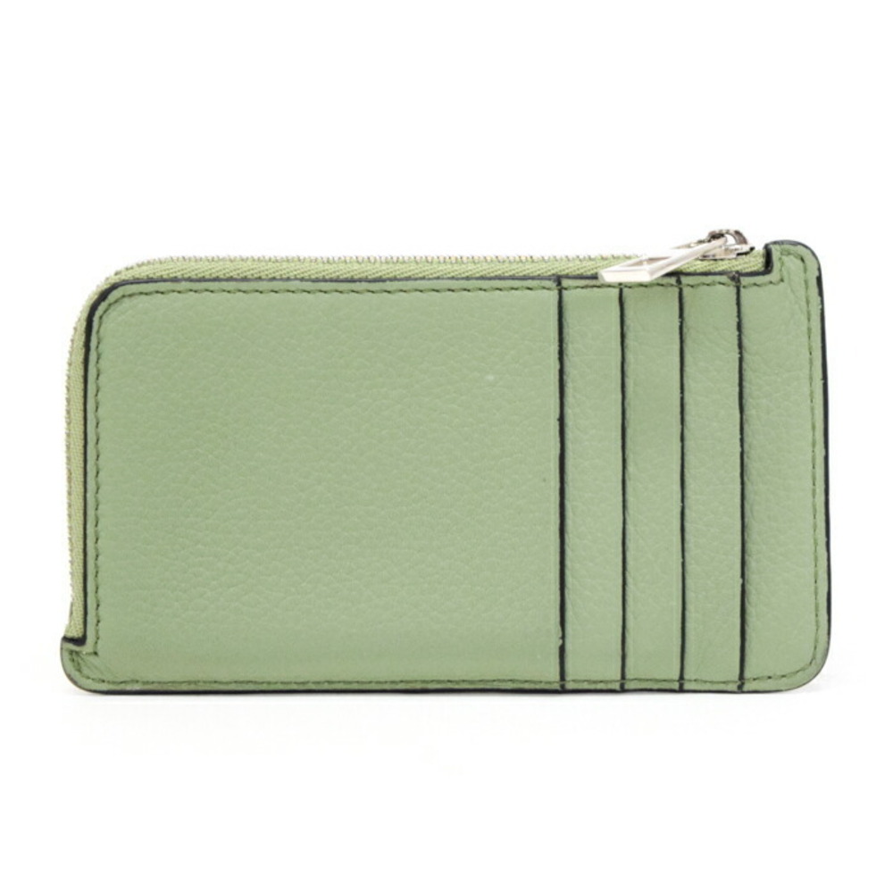 Loewe Coin Wallet Card Holder Calfskin Leather Anagram Green Brown - Picture 4 of 11